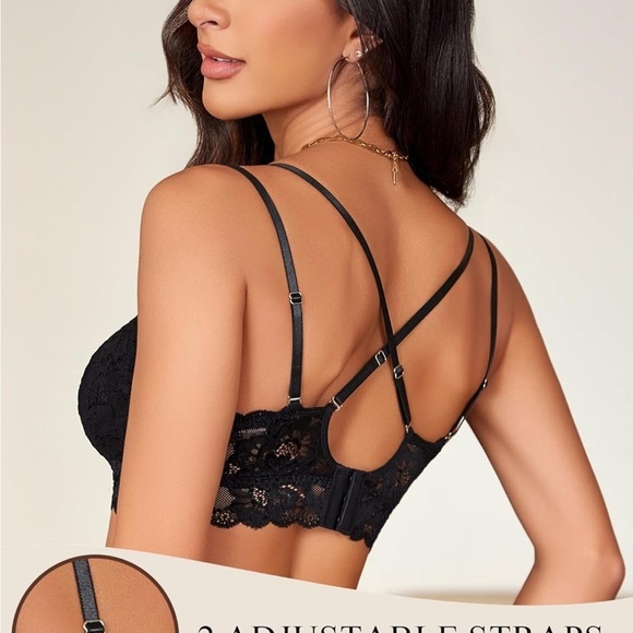 Elegant Black Lace Bralette - Picture 2 of 6